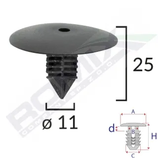 Romix 50129Z Renault Dacia wheel-liner clip